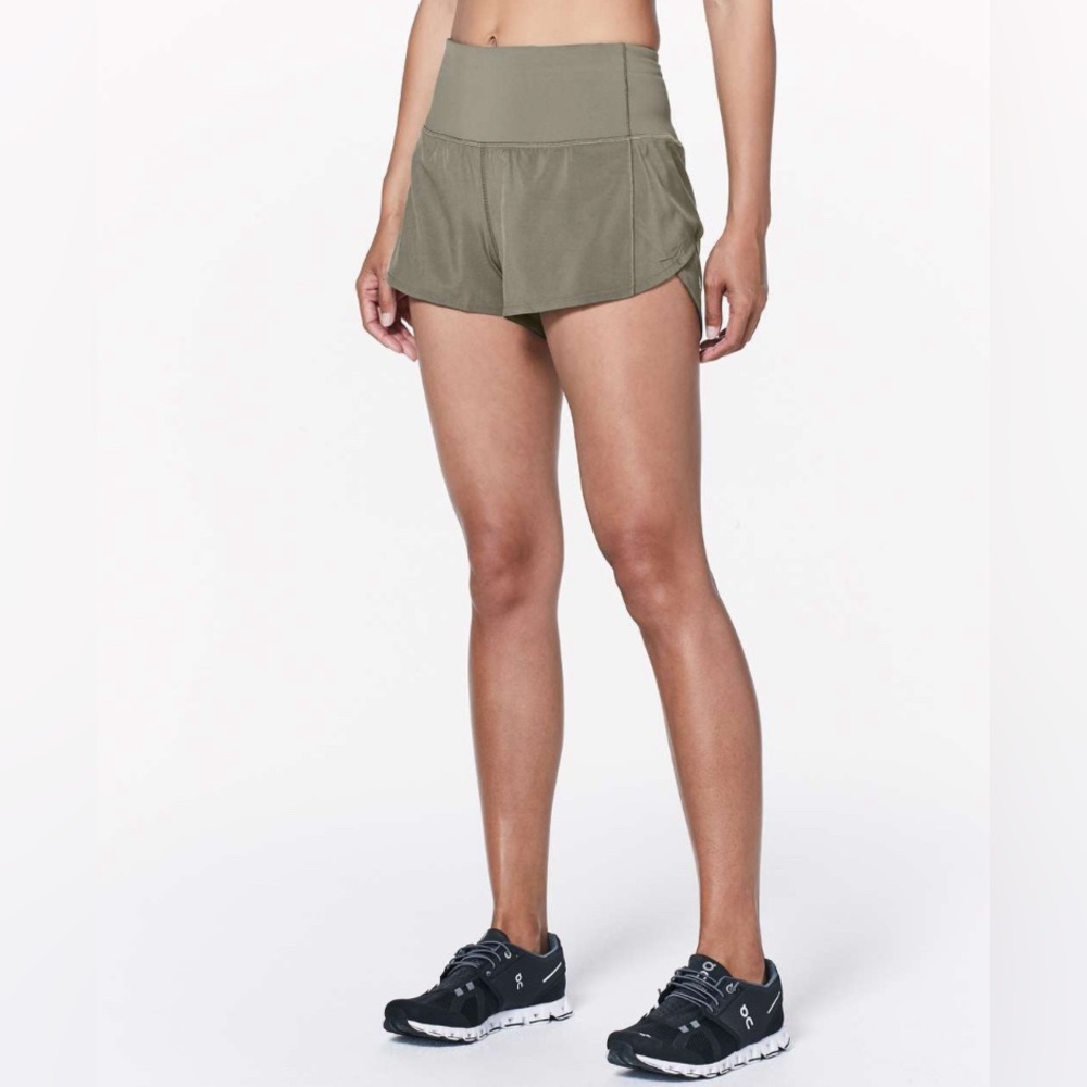 lululemon athletica Olive Green High-Rise Athletic Shorts